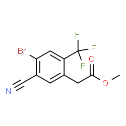 ChemSpider 2D Image | Methyl [4-bromo-5-cyano-2-(trifluoromethyl)phenyl]acetate | C11H7BrF3NO2