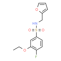 ChemSpider 2D Image | 3-Ethoxy-4-fluoro-N-(2-furylmethyl)benzenesulfonamide | C13H14FNO4S