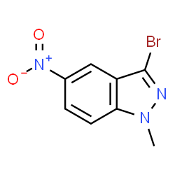 ChemSpider 2D Image | 3-Bromo-1-methyl-5-nitro-1H-indazole | C8H6BrN3O2