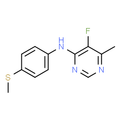 ChemSpider 2D Image | 5-Fluoro-6-methyl-N-[4-(methylsulfanyl)phenyl]-4-pyrimidinamine | C12H12FN3S