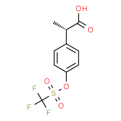 ChemSpider 2D Image | (2S)-2-(4-{[(Trifluoromethyl)sulfonyl]oxy}phenyl)propanoic acid | C10H9F3O5S