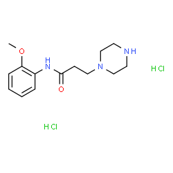 ChemSpider 2D Image | N-(2-Methoxyphenyl)-3-(1-piperazinyl)propanamide dihydrochloride | C14H23Cl2N3O2