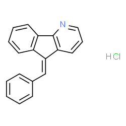 ChemSpider 2D Image | (5E)-5-Benzylidene-5H-indeno[1,2-b]pyridine hydrochloride (1:1) | C19H14ClN