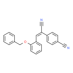 ChemSpider 2D Image | 4-{(E)-2-[2-(Benzyloxy)phenyl]-1-cyanovinyl}benzonitrile | C23H16N2O