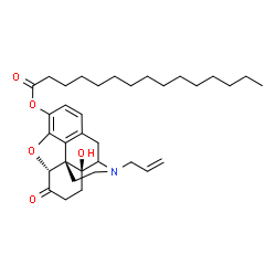 ChemSpider 2D Image | (5alpha)-17-Allyl-14-hydroxy-6-oxo-4,5-epoxymorphinan-3-yl pentadecanoate | C34H49NO5