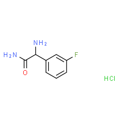 ChemSpider 2D Image | 2-Amino-2-(3-fluorophenyl)acetamide hydrochloride | C8H10ClFN2O