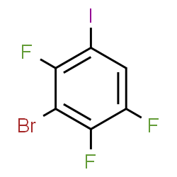 ChemSpider 2D Image | 3-Bromo-1,2,4-trifluoro-5-iodobenzene | C6HBrF3I