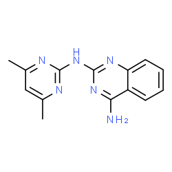 ChemSpider 2D Image | N~2~-(4,6-Dimethyl-2-pyrimidinyl)-2,4-quinazolinediamine | C14H14N6