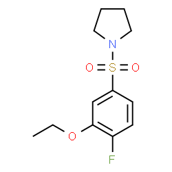 ChemSpider 2D Image | 1-[(3-Ethoxy-4-fluorophenyl)sulfonyl]pyrrolidine | C12H16FNO3S
