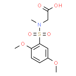 ChemSpider 2D Image | N-[(2,5-Dimethoxyphenyl)sulfonyl]-N-methylglycine | C11H15NO6S
