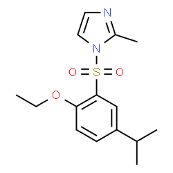 ChemSpider 2D Image | 1-[(2-Ethoxy-5-isopropylphenyl)sulfonyl]-2-methyl-1H-imidazole | C15H20N2O3S