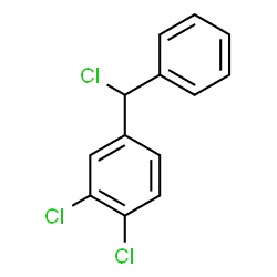 ChemSpider 2D Image | 1,2-Dichloro-4-[chloro(phenyl)methyl]benzene | C13H9Cl3
