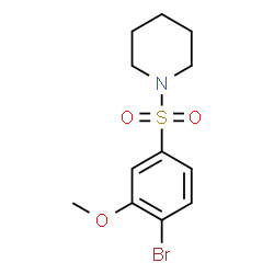 ChemSpider 2D Image | 1-[(4-Bromo-3-methoxyphenyl)sulfonyl]piperidine | C12H16BrNO3S