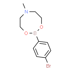 ChemSpider 2D Image | 2-(4-Bromophenyl)-6-methyl-1,3,6,2-dioxazaborocane | C11H15BBrNO2