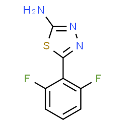 ChemSpider 2D Image | 5-(2,6-Difluorophenyl)-1,3,4-thiadiazol-2-amine | C8H5F2N3S
