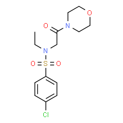 ChemSpider 2D Image | 4-Chloro-N-ethyl-N-[2-(4-morpholinyl)-2-oxoethyl]benzenesulfonamide | C14H19ClN2O4S