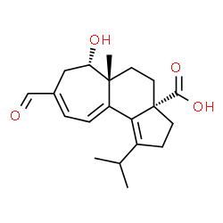 ChemSpider 2D Image | (3aS,5aR,6S)-8-Formyl-6-hydroxy-1-isopropyl-5a-methyl-2,4,5,5a,6,7-hexahydrocyclohepta[e]indene-3a(3H)-carboxylic acid | C20H26O4