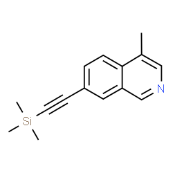 ChemSpider 2D Image | 4-Methyl-7-[(trimethylsilyl)ethynyl]isoquinoline | C15H17NSi