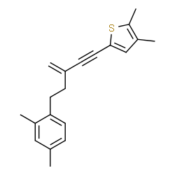 ChemSpider 2D Image | 5-[5-(2,4-Dimethylphenyl)-3-methylene-1-pentyn-1-yl]-2,3-dimethylthiophene | C20H22S