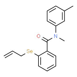 ChemSpider 2D Image | 2-(Allylselanyl)-N-methyl-N-(3-methylphenyl)benzamide | C18H19NOSe