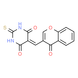 ChemSpider 2D Image | 5-[(4-Oxo-4H-chromen-3-yl)methylene]-2-thioxodihydro-4,6(1H,5H)-pyrimidinedione | C14H8N2O4S