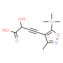 ChemSpider 2D Image | 2-Hydroxy-4-[3-methyl-5-(trimethylsilyl)-1,2-oxazol-4-yl]-3-butynoic acid | C11H15NO4Si