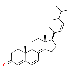 ChemSpider 2D Image | (9xi,22Z,24xi)-Ergosta-4,6,8(14),22-tetraen-3-one | C28H40O
