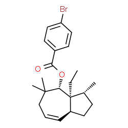 ChemSpider 2D Image | (3R,3aS,4S,8aS)-3a-Ethyl-3,5,5-trimethyl-1,2,3,3a,4,5,6,8a-octahydro-4-azulenyl 4-bromobenzoate | C22H29BrO2