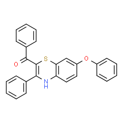 ChemSpider 2D Image | (7-Phenoxy-3-phenyl-4H-1,4-benzothiazin-2-yl)(phenyl)methanone | C27H19NO2S