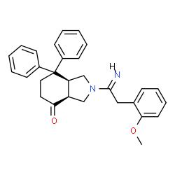 ChemSpider 2D Image | (3aS,7aS)-2-[(1Z)-2-(2-Methoxyphenyl)ethanimidoyl]-7,7-diphenyloctahydro-4H-isoindol-4-one | C29H30N2O2