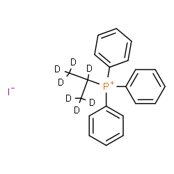 ChemSpider 2D Image | Triphenyl[(~2~H_7_)-2-propanyl]phosphonium iodide | C21H15D7IP