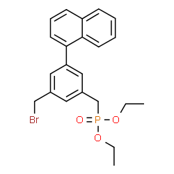 ChemSpider 2D Image | Diethyl [3-(bromomethyl)-5-(1-naphthyl)benzyl]phosphonate | C22H24BrO3P