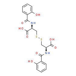 ChemSpider 2D Image | N,N'-Bis(2-hydroxybenzoyl)-L-cystine | C20H20N2O8S2