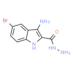 ChemSpider 2D Image | 3-Amino-5-bromo-1H-indole-2-carbohydrazide | C9H9BrN4O
