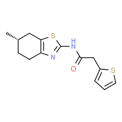 ChemSpider 2D Image | N-[(6S)-6-Methyl-4,5,6,7-tetrahydro-1,3-benzothiazol-2-yl]-2-(2-thienyl)acetamide | C14H16N2OS2