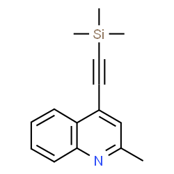 ChemSpider 2D Image | 2-Methyl-4-[(trimethylsilyl)ethynyl]quinoline | C15H17NSi