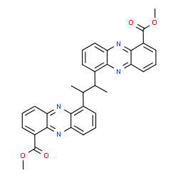 ChemSpider 2D Image | Dimethyl 6,6'-(2,3-butanediyl)di(1-phenazinecarboxylate) | C32H26N4O4