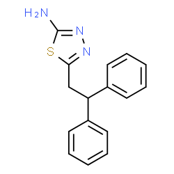 ChemSpider 2D Image | 5-(2,2-Diphenylethyl)-1,3,4-thiadiazol-2-amine | C16H15N3S