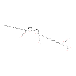ChemSpider 2D Image | Methyl (4R,15S)-4,15-bis(methoxymethoxy)-15-{(2R,2'R,5R,5'R)-5'-[(1R)-1-(methoxymethoxy)undecyl]octahydro-2,2'-bifuran-5-yl}pentadecanoate | C41H78O10