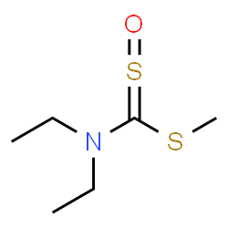 ChemSpider 2D Image | N-Ethyl-N-[(methylsulfanyl)(sulfinyl)methyl]ethanamine | C6H13NOS2
