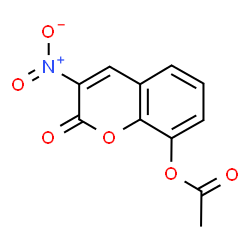 ChemSpider 2D Image | 3-Nitro-2-oxo-2H-chromen-8-yl acetate | C11H7NO6