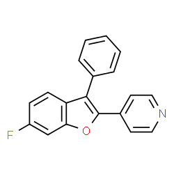 ChemSpider 2D Image | 4-(6-Fluoro-3-phenyl-1-benzofuran-2-yl)pyridine | C19H12FNO