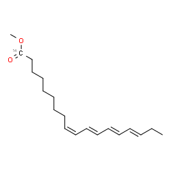 ChemSpider 2D Image | Methyl (9Z,11E,13E,15E)-(1-~14~C)-9,11,13,15-octadecatetraenoate | C1814CH30O2