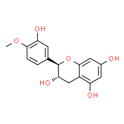 ChemSpider 2D Image | (2R,3S)-2-(3-Hydroxy-4-methoxyphenyl)-3,5,7-chromanetriol | C16H16O6
