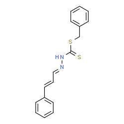 ChemSpider 2D Image | Benzyl (2E)-2-[(2E)-3-phenyl-2-propen-1-ylidene]hydrazinecarbodithioate | C17H16N2S2
