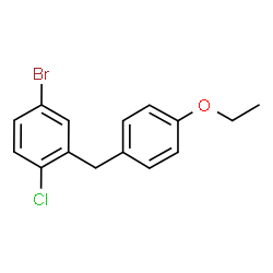 ChemSpider 2D Image | 4-Bromo-1-chloro-2-(4-ethoxybenzyl)benzene | C15H14BrClO