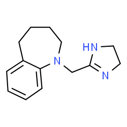 ChemSpider 2D Image | 1-(4,5-Dihydro-1H-imidazol-2-ylmethyl)-2,3,4,5-tetrahydro-1H-1-benzazepine | C14H19N3