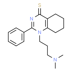 ChemSpider 2D Image | 1-(3-Dimethylamino-propyl)-2-phenyl-5,6,7,8-tetrahydro-1H-quinazoline-4-thione | C19H25N3S