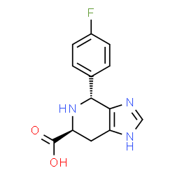 ChemSpider 2D Image | (4R,6S)-4-(4-Fluorophenyl)-4,5,6,7-tetrahydro-1H-imidazo[4,5-c]pyridine-6-carboxylic acid | C13H12FN3O2