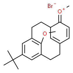 ChemSpider 2D Image | (E)-[15-Methoxy-13-(2-methyl-2-propanyl)tricyclo[9.3.1.1~4,8~]hexadeca-1(15),6,8(16),11,13-pentaen-5-ylidene](methyl)oxonium bromide | C22H29BrO2